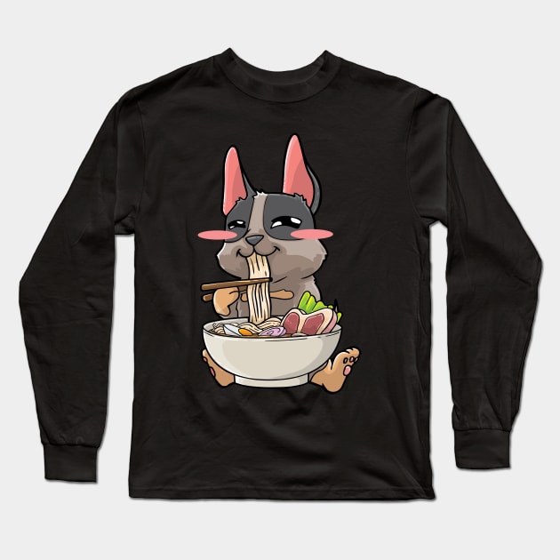 Blue Heeler Ramen Anime Kawaii Long Sleeve T-Shirt by KAWAIITEE